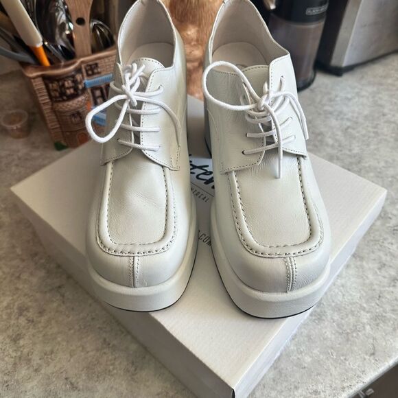 L’Intervalle BNIB White Leather Platform Oxford Shoes Size 9/9.5 40 - Picture 2 of 6